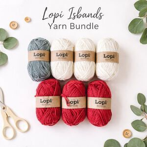 7 Skein Lot LOPI Icelandic Wool Yarn - Authentic Virgin Wool - Mixed